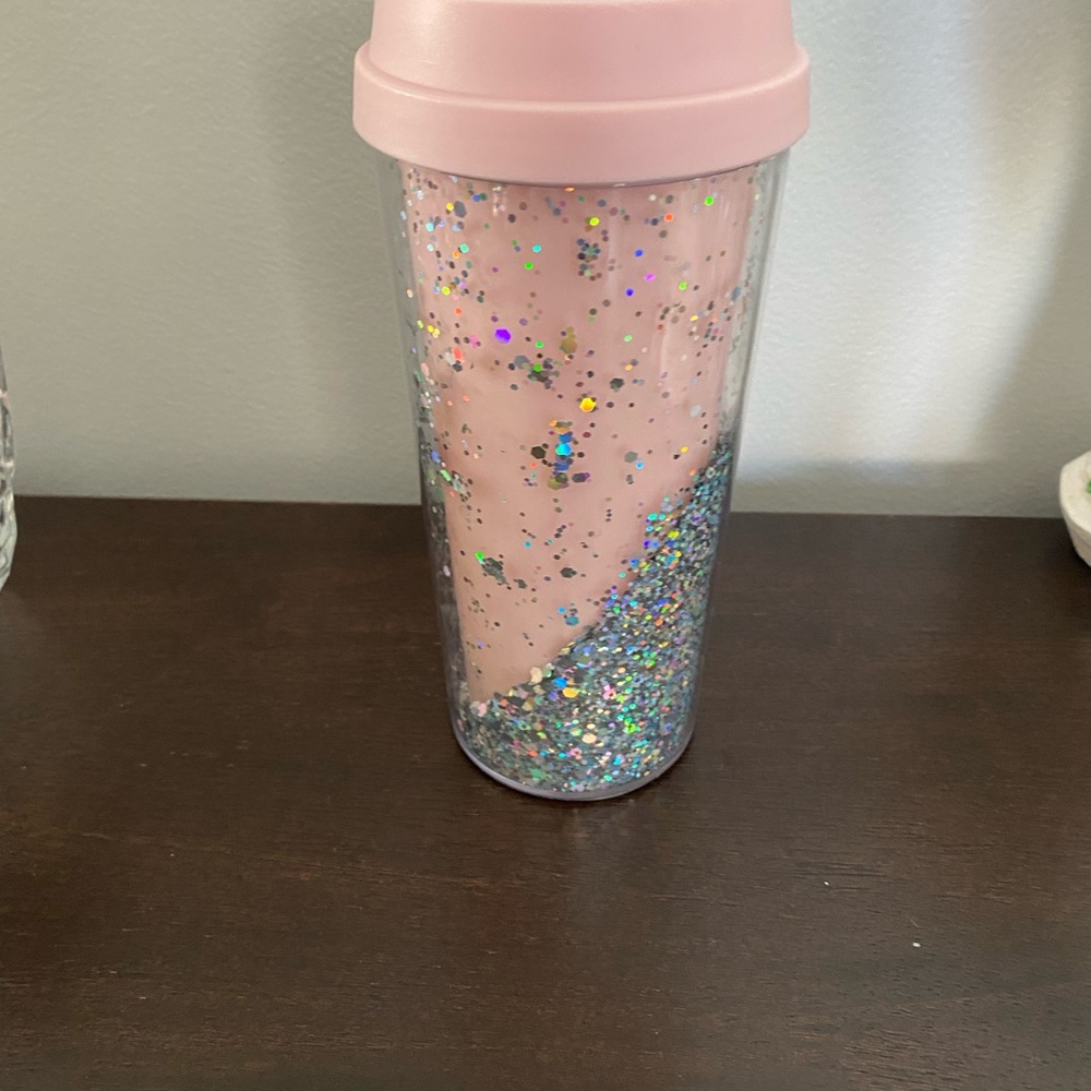 Pink Glitter Tumbler